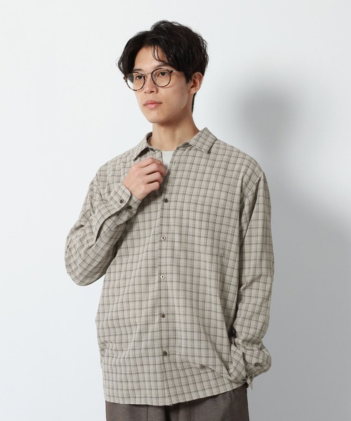 GLOBAL WORK(グローバルワーク)の「チェックシャツ/長袖/1042971(シャツ/ブラウス・メンズ・ブラック/ベージュ・X-LARGE/LARGE/MEDIUM/SMALL)」の13枚目の写真