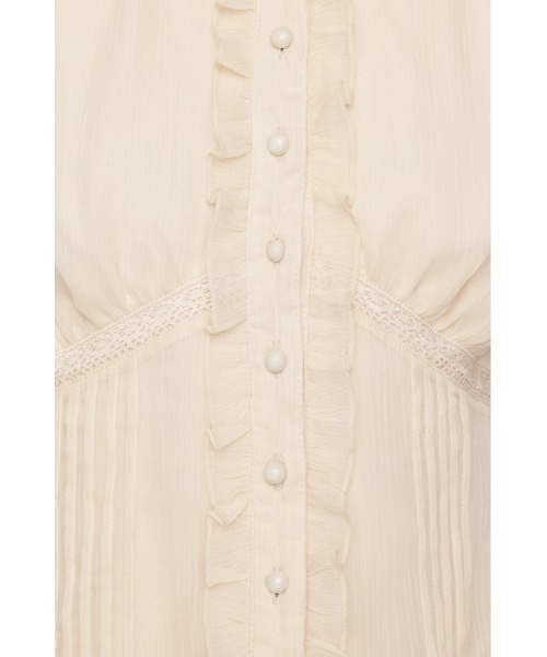 SLY(スライ)の「GATHER FRILL H/N PUFF BL ギャザーフリルハイネックパフブラウス 夏服(シャツ/ブラウス・レディース・ネイビー系/アイボリー/ブラウン系その他2・FREE)」の10枚目の写真