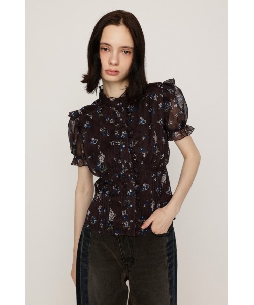 SLY(スライ)の「GATHER FRILL H/N PUFF BL ギャザーフリルハイネックパフブラウス 夏服(シャツ/ブラウス・レディース・ネイビー系/アイボリー/ブラウン系その他2・FREE)」の13枚目の写真