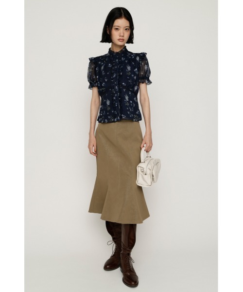 SLY(スライ)の「GATHER FRILL H/N PUFF BL ギャザーフリルハイネックパフブラウス 夏服(シャツ/ブラウス・レディース・ネイビー系/アイボリー/ブラウン系その他2・FREE)」の19枚目の写真