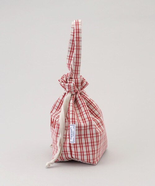 212 KITCHEN STORE(トゥワントゥキッチンストア)の「フレンチエピスリークール巾着トート CHECK/RED(キッチンツール・レディース・その他・00)」の3枚目の写真