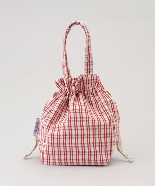 212 KITCHEN STORE(トゥワントゥキッチンストア)の「フレンチエピスリークール巾着トート CHECK/RED(キッチンツール・レディース・その他・00)」の4枚目の写真