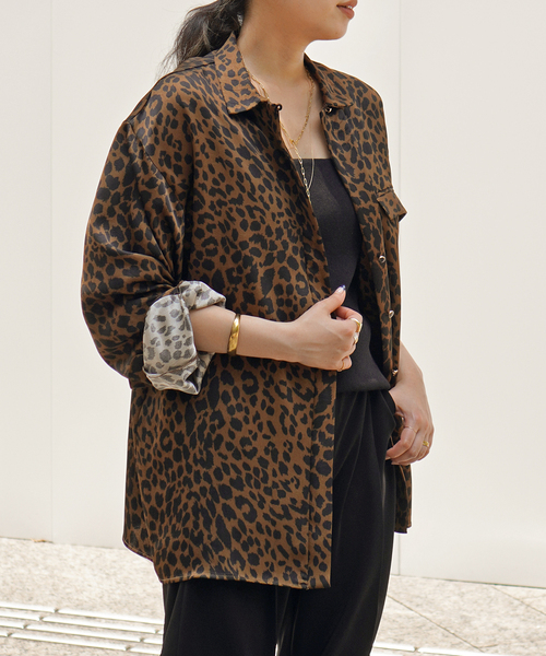 ARCHIVE STANCE(アーカイブスタンス)の「【ARCHIVE STANCE/アーカイブスタンス】leopard dolmans shirt(シャツ/ブラウス・レディース・ブラウン・FREE)」の13枚目の写真