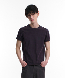 WASHED REGULAR FIT T-SHIRTS (DARK PURPLE)