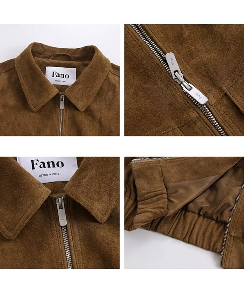 Fano Studios(ファノ ストゥディオズ)の「フェイクスエード ダブルジップブルゾン FQ26W012【Fano Studios】【2026AW】(ブルゾン・レディース・ブラウン・L/M/S)」の12枚目の写真