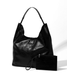 【MUCENT/ムセント】KAEZ DOUBLE LINE EYELET LEATHER SHOULDER BAG UNISEX/カエズ ダブルラインアイレットレザー ショルダーバッグ