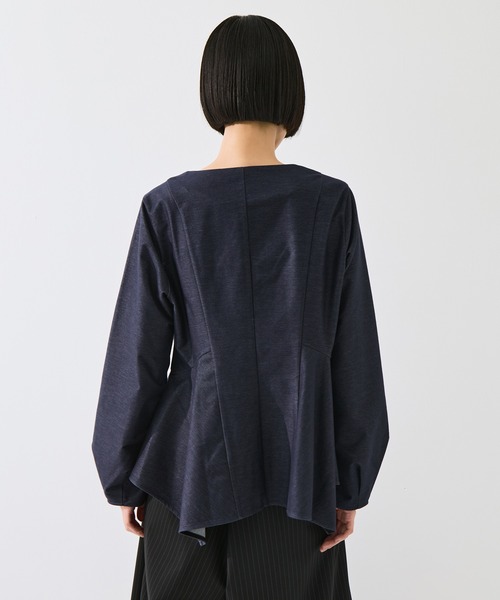 STUDIOUS(ステュディオス)の「Form Peplum Tops(Tシャツ/カットソー・レディース・ダークインディゴブルー/ブラック・FREE)」の10枚目の写真