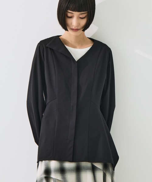 STUDIOUS(ステュディオス)の「Form Peplum Tops(Tシャツ/カットソー・レディース・ダークインディゴブルー/ブラック・FREE)」の15枚目の写真