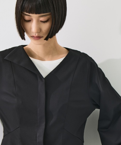 STUDIOUS(ステュディオス)の「Form Peplum Tops(Tシャツ/カットソー・レディース・ダークインディゴブルー/ブラック・FREE)」の18枚目の写真
