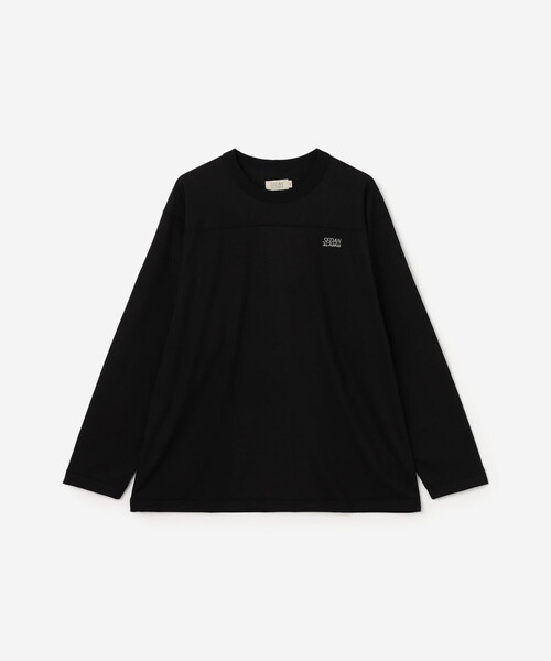 SEDAN ALL-PURPOSE(セダンオールパーパス)の「SEDAN ALL-PURPOSE | ウールジャージー 長袖フットボールTシャツ MEN(Tシャツ/カットソー・メンズ・チャコール/ブラック・XL/L)」の1枚目の写真