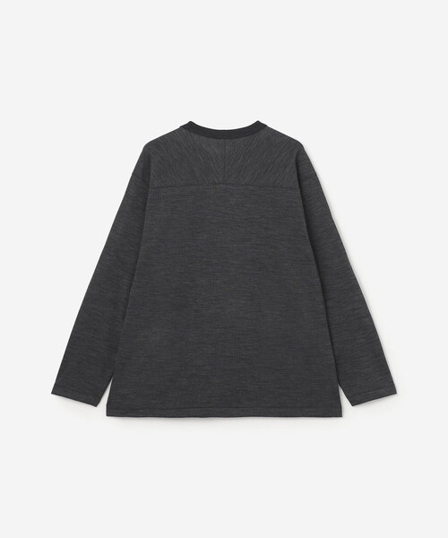SEDAN ALL-PURPOSE(セダンオールパーパス)の「SEDAN ALL-PURPOSE | ウールジャージー 長袖フットボールTシャツ MEN(Tシャツ/カットソー・メンズ・チャコール/ブラック・XL/L)」の5枚目の写真
