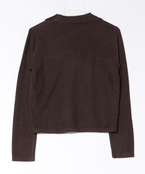 ALLURELLE(アリュレル)の「【ALLURELLE】Vネックポロニット SNF(ニット/セーター・レディース・ダークブラウン/ブラック/チャコールグレー・FREE)」の12枚目の写真