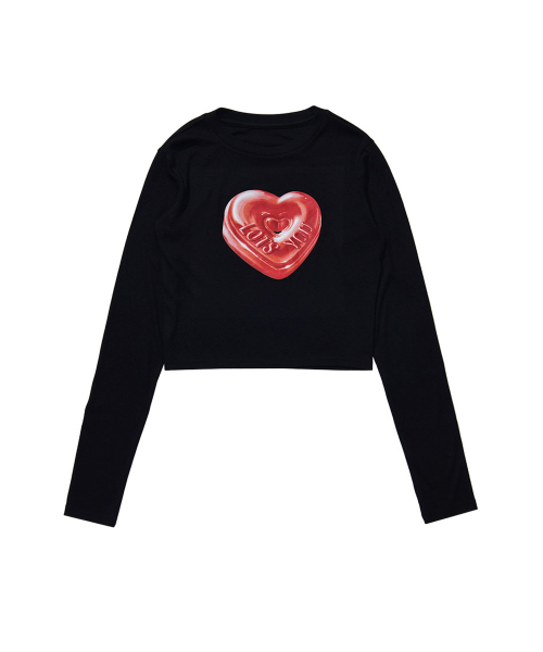 LOTSYOU(ロッツユー)の「The Friends Heart Candy Crop Tee Black(Tシャツ/カットソー・レディース・その他・OS)」の6枚目の写真
