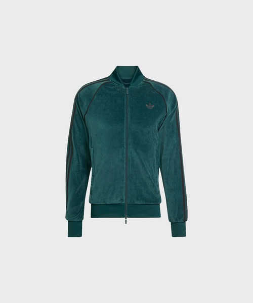adidas(アディダス)の「adidas/ VELOUR SST TT 秋服 冬服(ジャージ・メンズ・グリーン・S)」の1枚目の写真