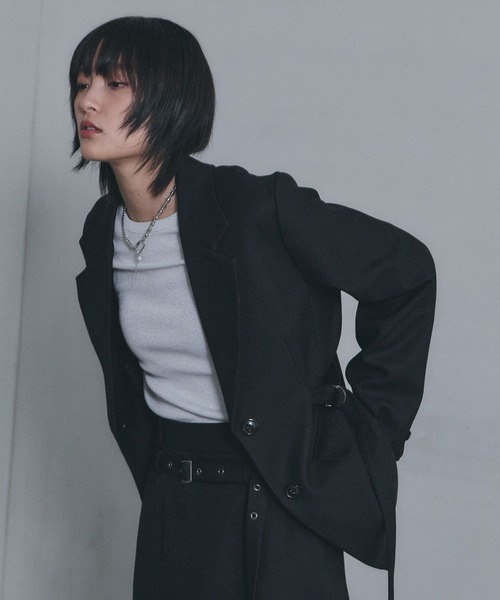 PAGEBOY(ページボーイ)の「クラシックボクシージャケット【セットアップ対応】(テーラードジャケット・レディース・チェック/ブラウン/ブラック・FREE)」の1枚目の写真