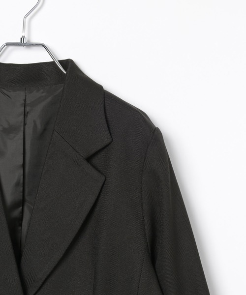PAGEBOY(ページボーイ)の「クラシックボクシージャケット【セットアップ対応】(テーラードジャケット・レディース・チェック/ブラウン/ブラック・FREE)」の8枚目の写真