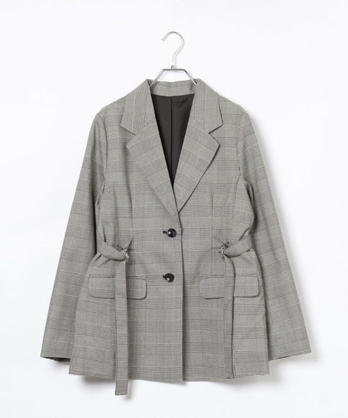 PAGEBOY(ページボーイ)の「クラシックボクシージャケット【セットアップ対応】(テーラードジャケット・レディース・チェック/ブラウン/ブラック・FREE)」の17枚目の写真