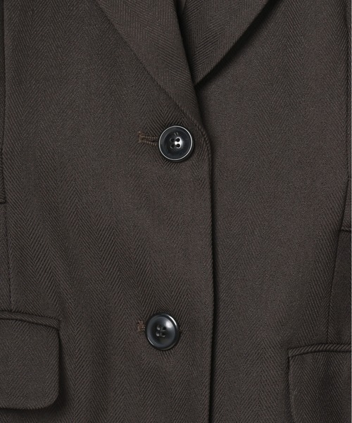 PAGEBOY(ページボーイ)の「クラシックボクシージャケット【セットアップ対応】(テーラードジャケット・レディース・チェック/ブラウン/ブラック・FREE)」の19枚目の写真
