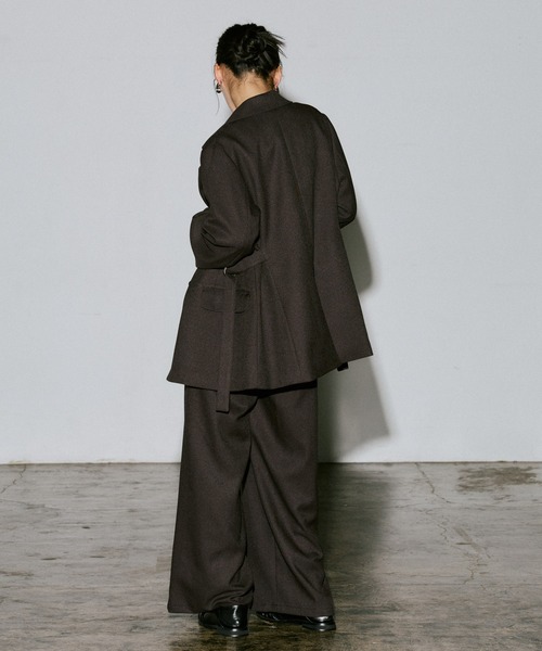 PAGEBOY(ページボーイ)の「クラシックボクシージャケット【セットアップ対応】(テーラードジャケット・レディース・チェック/ブラウン/ブラック・FREE)」の5枚目の写真