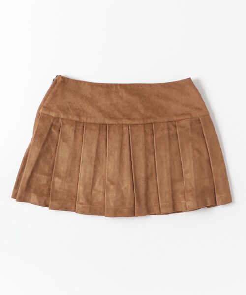 GUESS JEANS(ゲスジーンズ)の「GUESS JEANS Suede Pleated Skirt スカート ミニスカート セットアップ(スカート・レディース・ブラウン・X-SMALL/SMALL)」の8枚目の写真