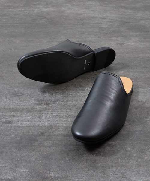 PADRONE（パドローネ）の「PADRONE パドローネ / FT CUTOFF SLIP-ON フラットソールカットオフスリッポンレザーシューズ / PU8394-2001（スリッポン・メンズ・ブラウン/ブラック・40/42/41）」の3枚目の写真