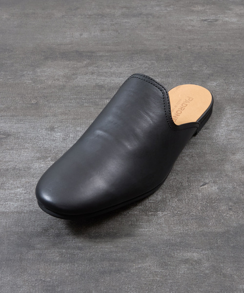 PADRONE（パドローネ）の「PADRONE パドローネ / FT CUTOFF SLIP-ON フラットソールカットオフスリッポンレザーシューズ / PU8394-2001（スリッポン・メンズ・ブラウン/ブラック・40/42/41）」の4枚目の写真