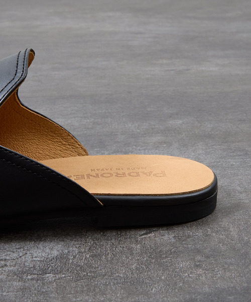 PADRONE（パドローネ）の「PADRONE パドローネ / FT CUTOFF SLIP-ON フラットソールカットオフスリッポンレザーシューズ / PU8394-2001（スリッポン・メンズ・ブラウン/ブラック・40/42/41）」の8枚目の写真