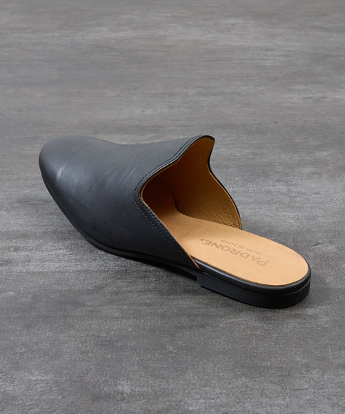 PADRONE（パドローネ）の「PADRONE パドローネ / FT CUTOFF SLIP-ON フラットソールカットオフスリッポンレザーシューズ / PU8394-2001（スリッポン・メンズ・ブラウン/ブラック・40/42/41）」の9枚目の写真