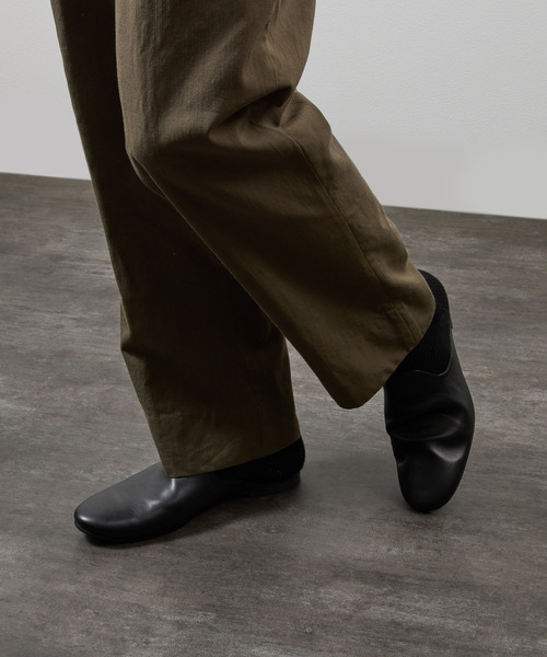 PADRONE（パドローネ）の「PADRONE パドローネ / FT CUTOFF SLIP-ON フラットソールカットオフスリッポンレザーシューズ / PU8394-2001（スリッポン・メンズ・ブラウン/ブラック・40/42/41）」の19枚目の写真