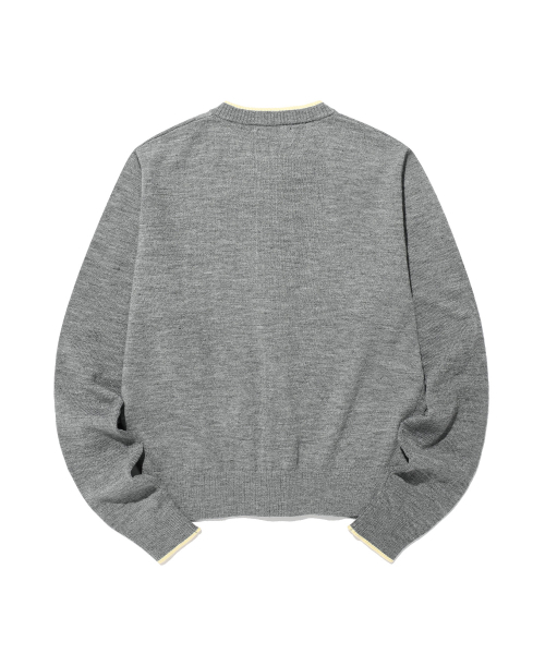 NICE GHOST CLUB（ナイスゴーストクラブ）の「TRIM LINE カーディガン_グレー(NG2GFFK681A)（カーディガン/ボレロ・レディース・グレー・SMALL/MEDIUM）」の2枚目の写真