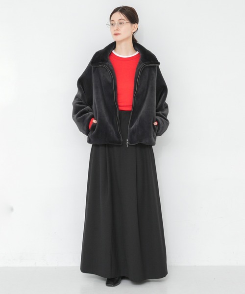 URBAN RESEARCH(アーバンリサーチ)の「new basic CLEAN VOLUME SKIRT(スカート・レディース・ブラック/ネイビー・38/36)」の7枚目の写真