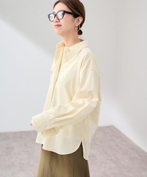FRAMeWORK(フレームワーク)の「PE/CO/RY別珍シャツ(シャツ/ブラウス・レディース・ピンク/アイボリー・FREE)」の7枚目の写真