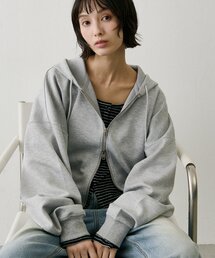 秋服 / スウェット ダンボールダブルジップパーカー