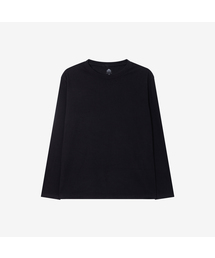 BASIC HOUSE（ベーシックハウス）の「ウォーム ソフトタッチ レギュラーフィット ラウンドネック 長袖Tシャツ ブラック（Tシャツ/カットソー）」