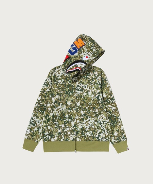 SPLASH CAMO SHARK FULL ZIP HOODIE（パーカー）｜A BATHING APE（ア