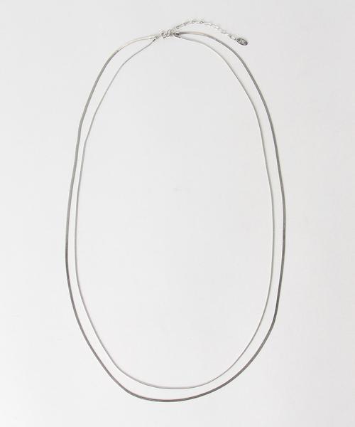 green label relaxing（グリーンレーベルリラクシング）の「KF フラットチェーンコンビ/ネックレス（ネックレス・レディース・ゴールド/シルバー・FREE）」の2枚目の写真