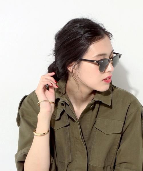 Ray-Ban(レイバン)の「<Ray-Ban(レイバン)>CLUBMASTER 3016/51◆(サングラス・レディース・ブラック・FREE)」の12枚目の写真