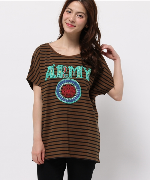 ALDIES(アールディーズ)の「Army T / アーミーT(Tシャツ/カットソー・メンズ・グレー/ブラウン/ブラック/アイボリー/オフホワイト・MEDIUM/SMALL/LARGE/X-LARGE/X-SMALL)」の9枚目の写真