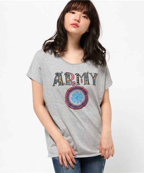 ALDIES(アールディーズ)の「Army T / アーミーT(Tシャツ/カットソー・メンズ・グレー/ブラウン/ブラック/アイボリー/オフホワイト・MEDIUM/SMALL/LARGE/X-LARGE/X-SMALL)」の10枚目の写真