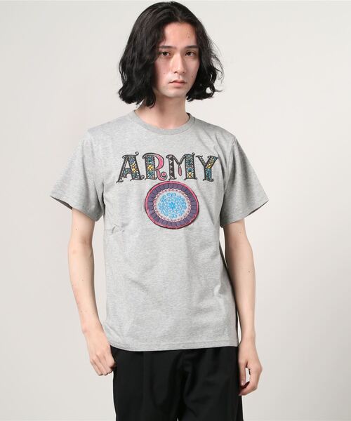 ALDIES(アールディーズ)の「Army T / アーミーT(Tシャツ/カットソー・メンズ・グレー/ブラウン/ブラック/アイボリー/オフホワイト・MEDIUM/SMALL/LARGE/X-LARGE/X-SMALL)」の1枚目の写真