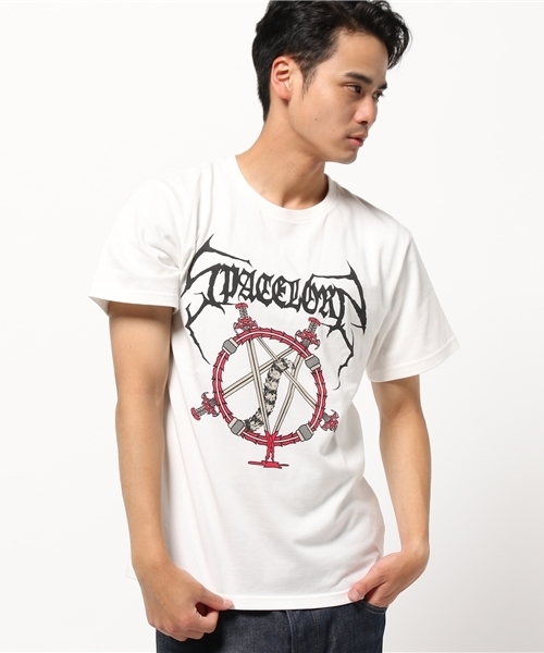 ALDIES（アールディーズ）の「【SPACELORZ】PENTAGRAM T ペンタグラムT（Tシャツ/カットソー・メンズ・ホワイト/ブラック/レッド・SMALL/MEDIUM/LARGE）」の10枚目の写真