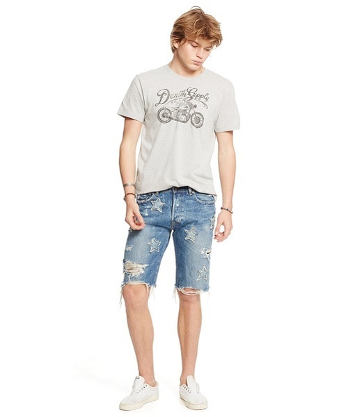 Denim & Supply Ralph Lauren(デニムアンドサプライラルフローレン)の「スリムフィット スター デニム ショートパンツ(デニムパンツ・メンズ・ブルー系9・36/28/32/30/34)」の2枚目の写真