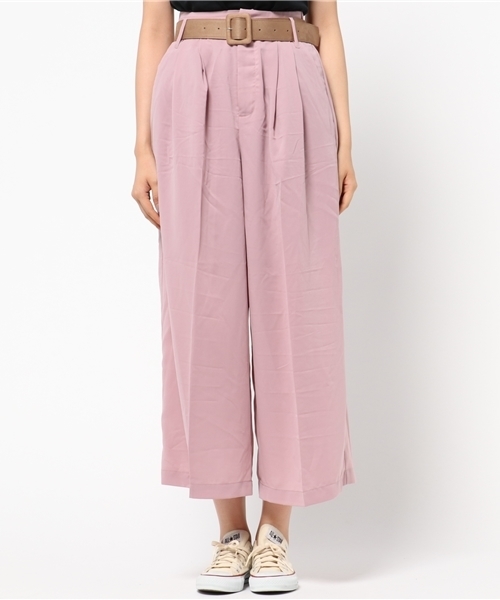 one after another NICE CLAUP（ワンアフターアナザーナイスクラップ）の「スエードベルトワイドパンツ（その他パンツ・レディース・ライトグレー/ピンク/モカ/ブラック/ピンク系その他・FREE）」の13枚目の写真