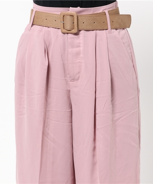 one after another NICE CLAUP（ワンアフターアナザーナイスクラップ）の「スエードベルトワイドパンツ（その他パンツ・レディース・ライトグレー/ピンク/モカ/ブラック/ピンク系その他・FREE）」の16枚目の写真