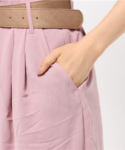 one after another NICE CLAUP（ワンアフターアナザーナイスクラップ）の「スエードベルトワイドパンツ（その他パンツ・レディース・ライトグレー/ピンク/モカ/ブラック/ピンク系その他・FREE）」の18枚目の写真