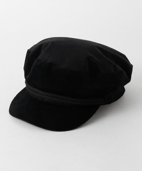 Another Edition(アナザーエディション)の「コーデュロイマリンキャップ/AEBFC Cord MRN CAP◆(キャスケット・レディース・オフホワイト/ブラック・FREE)」の8枚目の写真