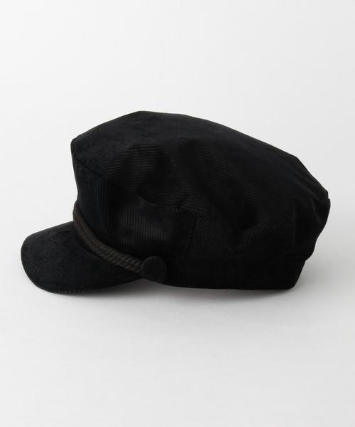 Another Edition(アナザーエディション)の「コーデュロイマリンキャップ/AEBFC Cord MRN CAP◆(キャスケット・レディース・オフホワイト/ブラック・FREE)」の3枚目の写真