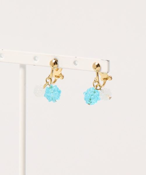 カヤ(カヤ)の「【カヤ】金平糖ふたつぶイヤリング(イヤリング・レディース・ピンク/グリーン/イエロー/オレンジ/パープル/ブルー・FREE)」の3枚目の写真