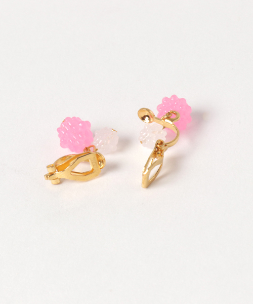 カヤ(カヤ)の「【カヤ】金平糖ふたつぶイヤリング(イヤリング・レディース・ピンク/グリーン/イエロー/オレンジ/パープル/ブルー・FREE)」の5枚目の写真