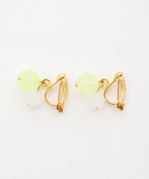 カヤ(カヤ)の「【カヤ】金平糖ふたつぶイヤリング(イヤリング・レディース・ピンク/グリーン/イエロー/オレンジ/パープル/ブルー・FREE)」の2枚目の写真